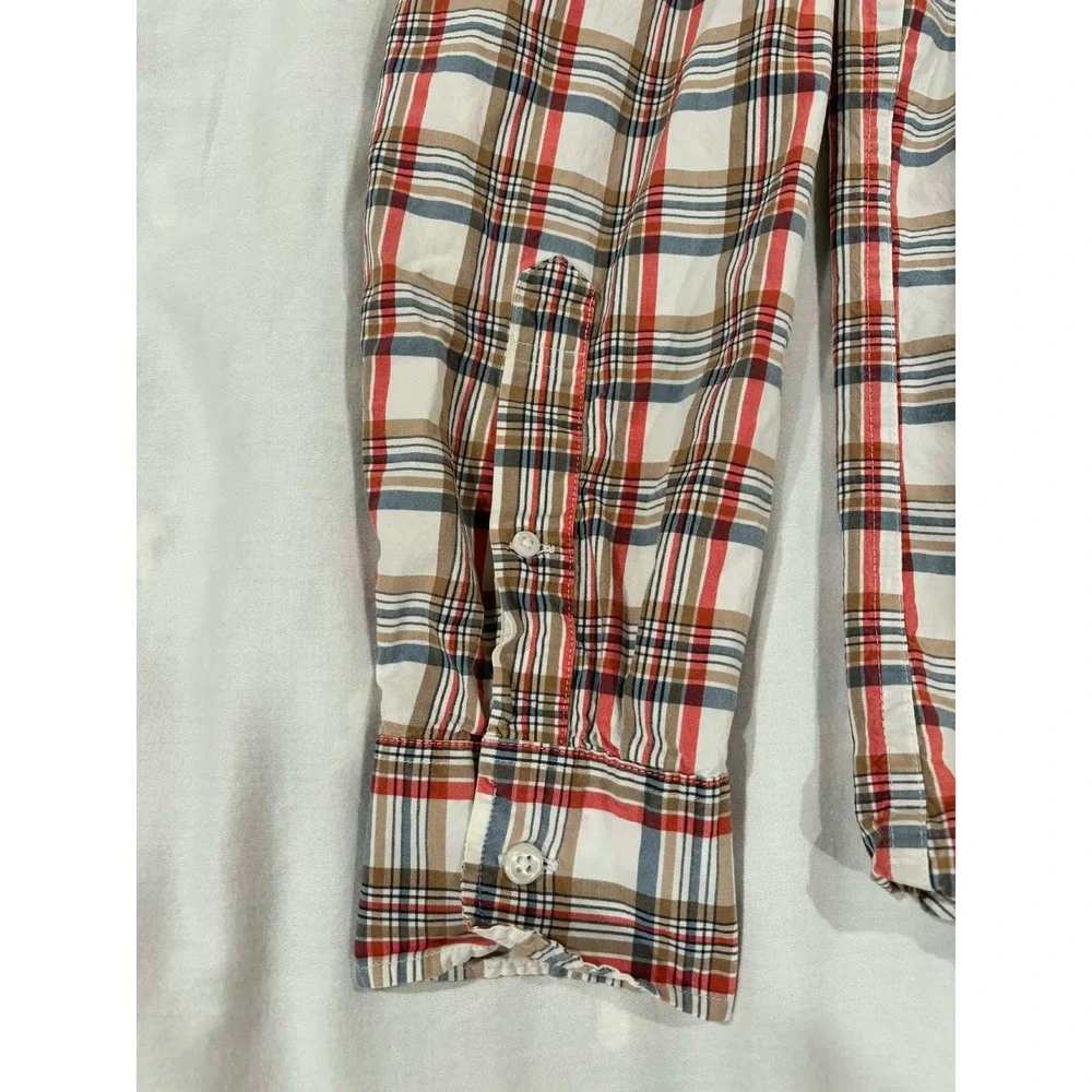 J Crew Classic Plaid Button Down Shirt‎ Stretch Secret Wash Men Size S